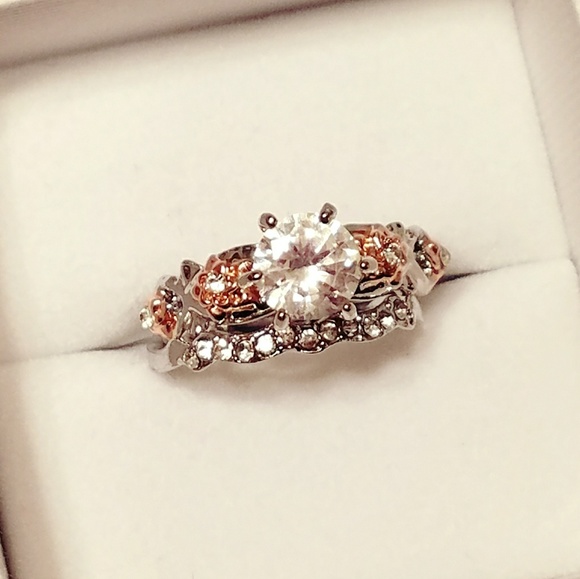 Stunning Silver & Rose Gold Bridal Set - Picture 3 of 4